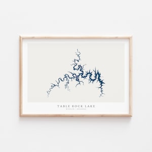 Table Rock Lake, Table Rock Lake Druck, Table Rock Lake Poster, Table Rock Lake Kunst, Lake Wandkunst, Lake Karte Kunstdruck, Missouri, Arkansas
