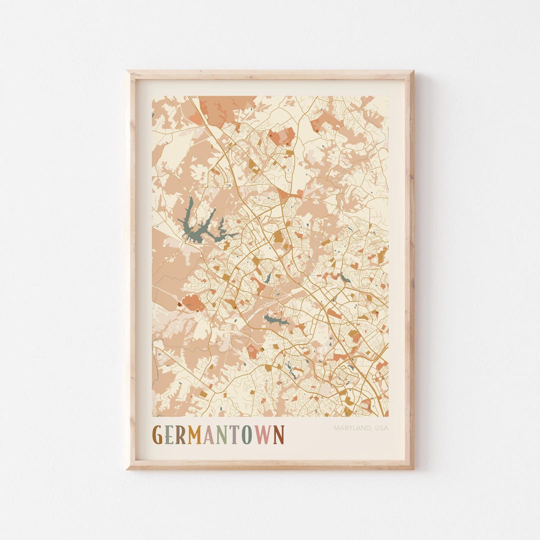 Germantown Map Poster, Germantown Print, Germantown Poster, Germantown ...