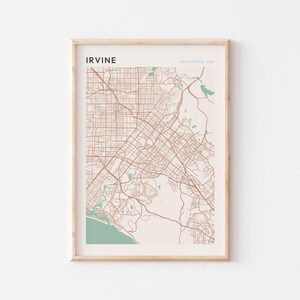 Irvine Map Poster, Irvine Print, Irvine Poster, Irvine Wall Art, California, Travel Gift, Farmhouse Wall Decor, Office Inspiration