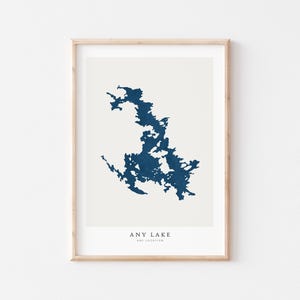 Stampa lago personalizzata, qualsiasi mappa lago, poster lago personalizzato, mappa lago personalizzata, arte murale lago, stampa mappa lago, stampa lago, arte mappa lago, decorazioni lago