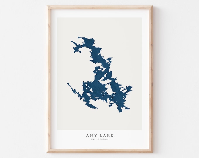 Custom Lake Print, Any Lake Map, Custom Lake Poster, Custom Lake Map, Lake Wall Art, Lake Map Print, Lake Print, Lake Map Art, Lake Decor