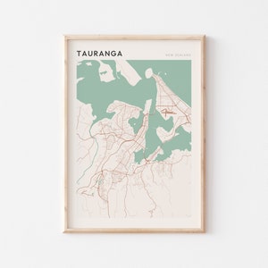 Affiche de carte de Tauranga, art mural Tauranga, carte de Tauranga, affiche de Tauranga, impression de carte de Tauranga, impression de Tauranga, Tauranga Nouvelle-Zélande