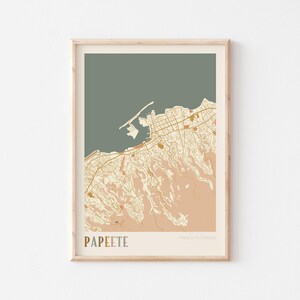 Papeete Karte Poster, Papeete Wandkunst, Papeete Karte, Papeete Poster, Papeete Kartendruck, Papeete Druck, Papeete Französisch-Polynesien, Boho Wandkunst