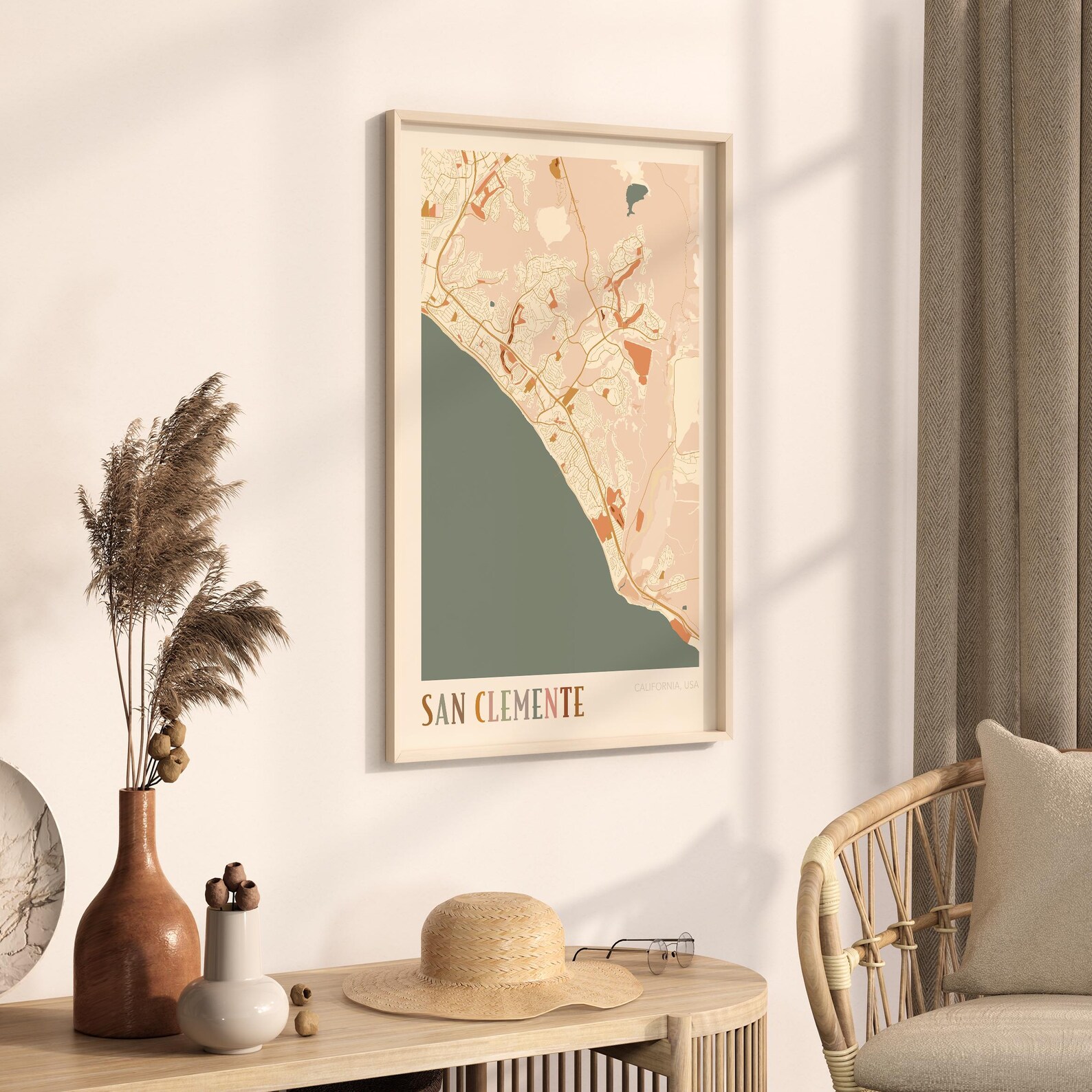 San Clemente Map Poster, San Clemente Print, San Clemente Poster, San ...