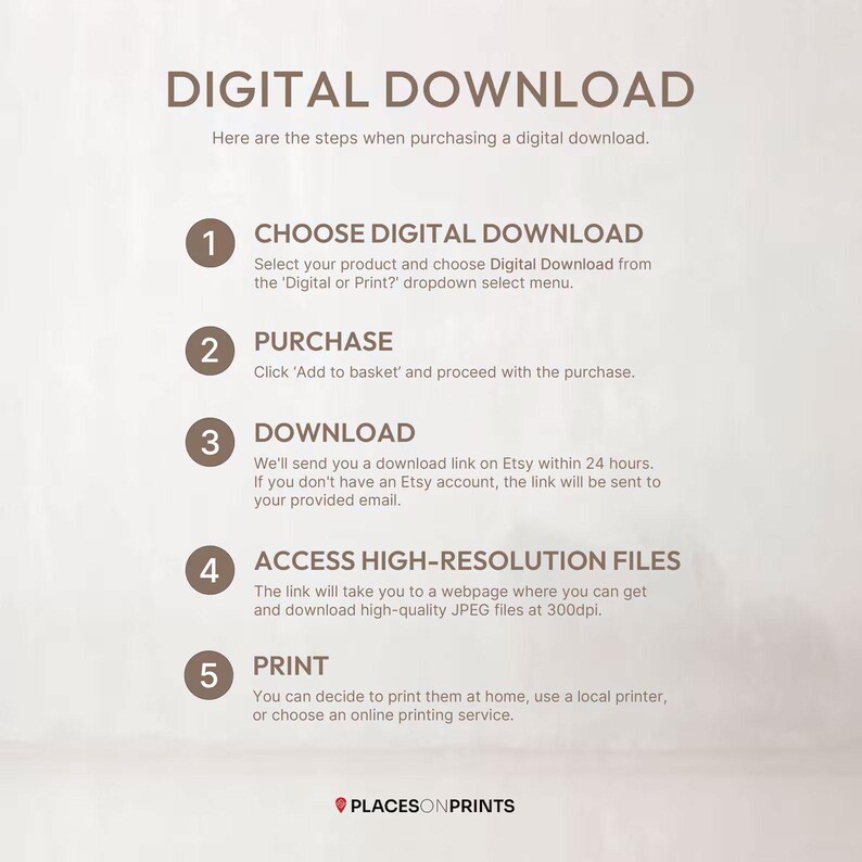 a white paper with instructions on how to use a digital printer