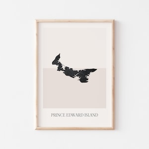 Prince Edward Island Map Poster, Prince Edward Island Print, Prince Edward Island Map Print Minimalist Wall Art, Prince Edward Island Canada