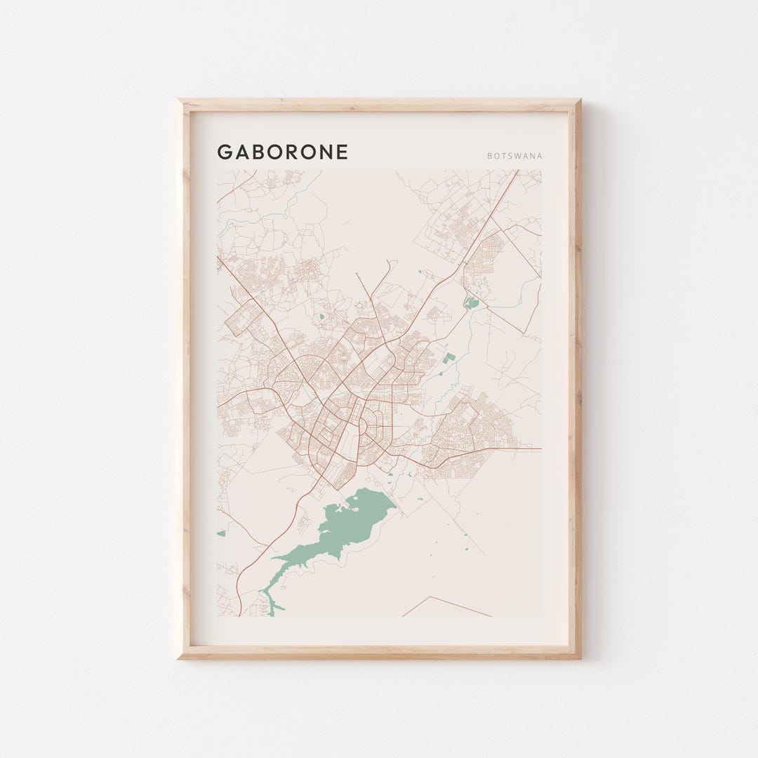 Gaborone Map Poster Gaborone Print Gaborone Poster Gaborone Wall Art Il Fvw1 