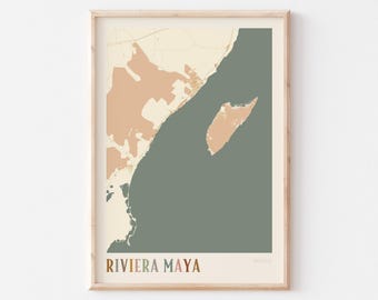Poster della Riviera Maya, Stampa della Riviera Maya, Poster della Riviera Maya, Decorazione murale della Riviera Maya, Messico, Regalo di viaggio, Poster Boho