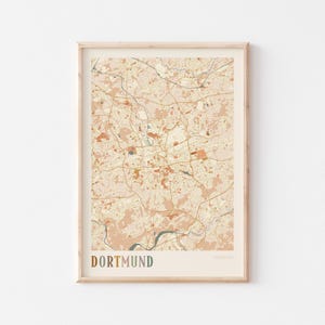Dortmund Map Poster, Dortmund Print, Dortmund Poster, Dortmund Wall Art, Germany, Travel Gift, Boho Decor
