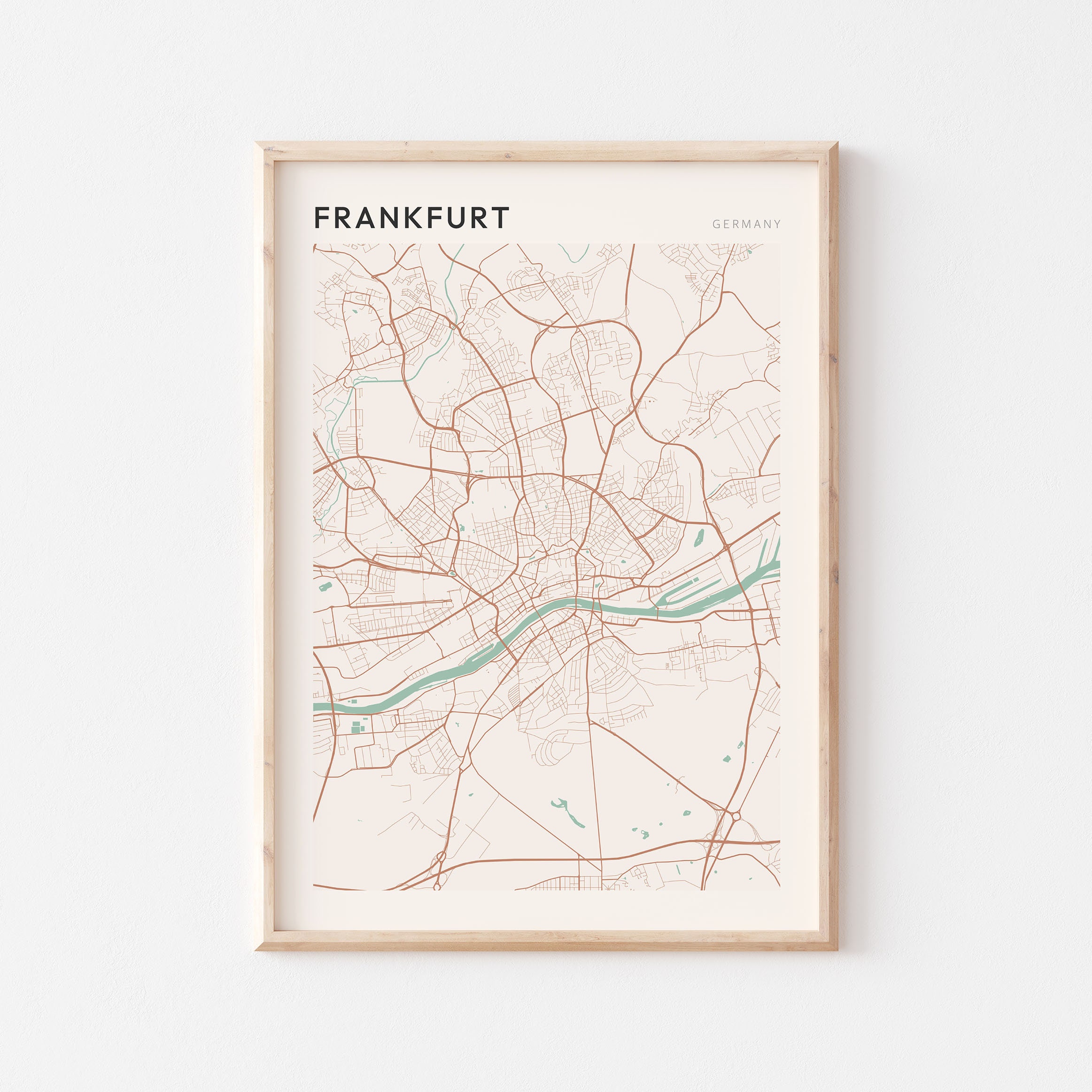 Frankfurt Map Poster, Frankfurt Wall Art, Frankfurt City Map, Frankfurt Poster, Frankfurt Print, Frankfurt Germany, Frankfurt Print