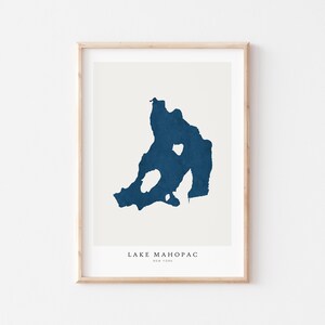 Lago Mahopac, Stampa del Lago Mahopac, Poster del Lago Mahopac, Arte del Lago Mahopac, Arte della parete del lago, Stampa della mappa del lago, Regalo di stampa della Lake House, New York