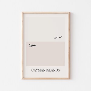 Kaimaninseln Karte Poster, Kaimaninseln Druck, Kaimaninseln Karte Druck Minimalistische Boho-Wandkunst, Kaimaninseln Kunstdruck Dekor für Zuhause