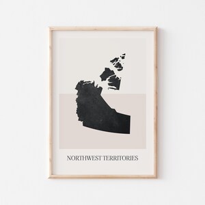 Northwest Territories Map Poster, Northwest Territories Print, Northwest Territories Map Print Boho Wall Art, Northwest Territories Canada