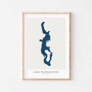 Lake Washington, Lake Washington Druck, Lake Washington Poster, Lake Washington Kunst, Lake Wand Kunst, Lake House Karte Druck Geschenk, Washington