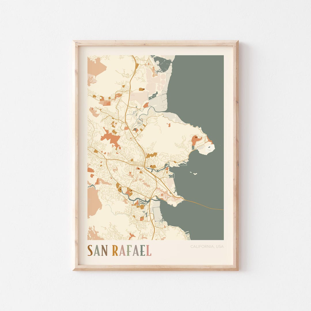 San Rafael Map Poster, San Rafael Print, San Rafael Poster, San Rafael ...