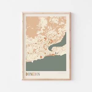 Dunedin Karte Poster, Dunedin Wandkunst, Dunedin Karte, Dunedin Poster, Dunedin Druck, Dunedin Neuseeland, Dunedin Karte Druck, Boho Wandkunst