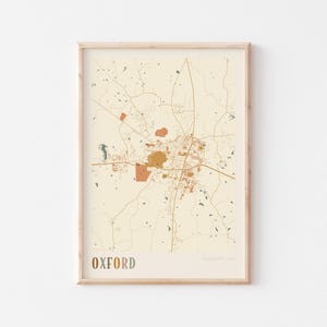 Oxford Karte Poster, Oxford Druck, Oxford Poster, Oxford Wandkunst, Mississippi, Reisegeschenk, Boho Print