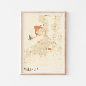 Valencia Map Poster, Valencia Print, Valencia Poster, Valencia Wall Art, Venezuela, Travel Gift, Boho Decor