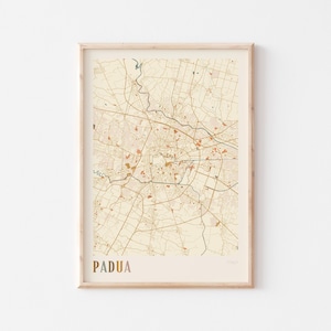 Padua Map Poster, Padua Print, Padua Poster, Padua Wall Art, Italy, Travel Gift, Boho Wall Art