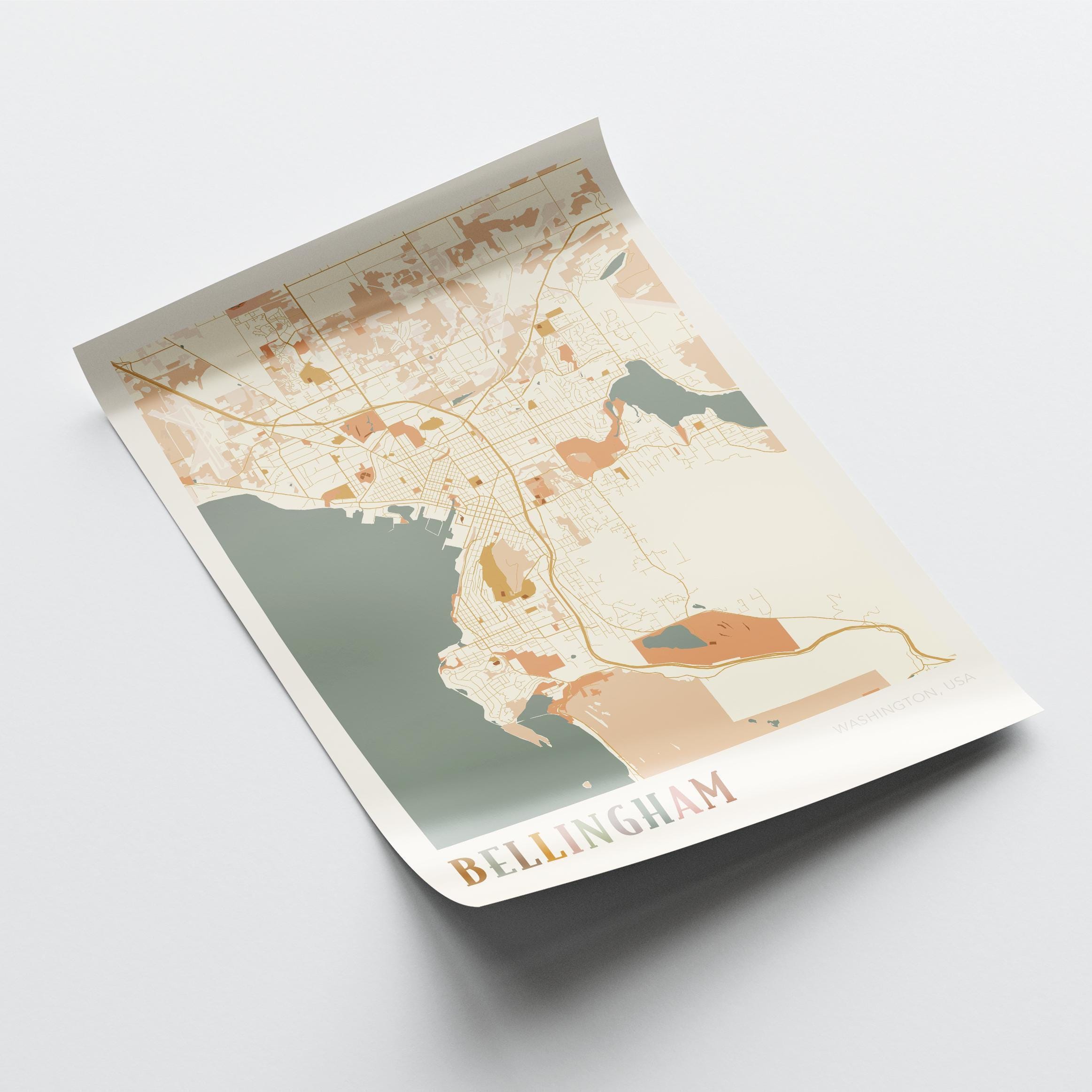Bellingham Map Poster, Bellingham Print, Bellingham Poster, Bellingham ...