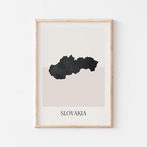 Slovakia Map Poster, Slovakia Print, Slovakia Map Print Minimalist Boho Wall Art, Slovakia Art Print Decor For Home or Gift