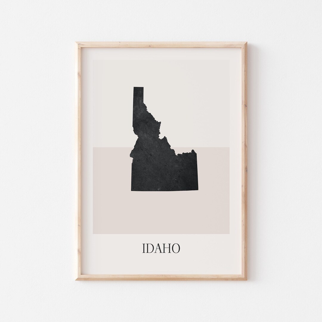 Idaho Map Poster, Idaho Print, Idaho Map Print Minimalist Boho Wall Art ...