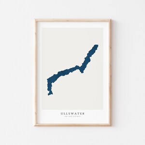 Ullswater, stampa Ullswater, poster Ullswater, arte Ullswater, arte murale del lago, stampa della mappa del lago, regalo della casa sul lago, stampa del lago, arte del lago