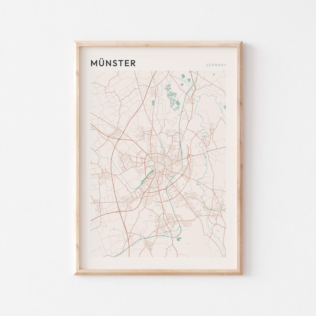 Munster Map Poster, Munster Print, Munster Poster, Munster Wall Art ...
