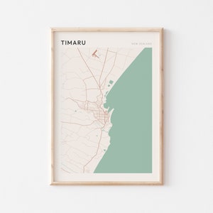 Affiche de carte de Timaru, art mural Timaru, carte de Timaru, affiche de Timaru, impression de carte de Timaru, impression de Timaru, Timaru Nouvelle-Zélande