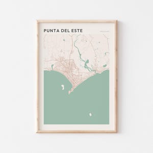 Affiche de carte de Punta Del Este, impression de Punta Del Este, affiche de Punta Del Este, art mural de Punta Del Este, Uruguay, cadeau de voyage, art minimaliste