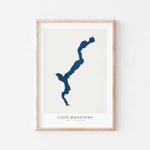 Lago Maggiore, Stampa Lago Maggiore, Poster Lago Maggiore, Arte Lago Maggiore, Arte murale Lago, Stampa mappa Lago, Regalo casa sul lago, Italia