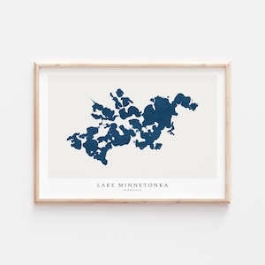 Lake Minnetonka, Lake Minnetonka Print, Lake Minnetonka Poster, Lake Minnetonka Art, Lake Wall Art, Lake Map Print, Lake House, Minnesota