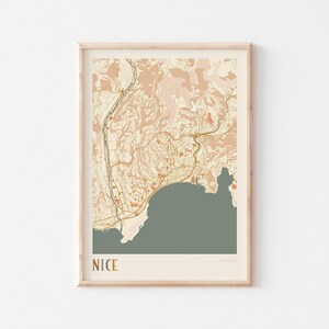 Belle affiche de carte, belle impression, belle affiche, belle oeuvre d'art mural, France, cadeau de voyage, impression bohème