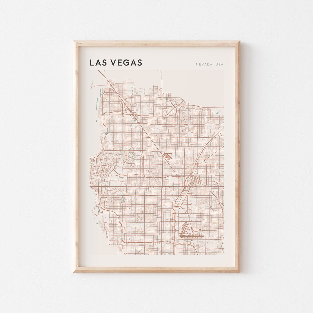Las Vegas Map Poster, Las Vegas Poster, Las Vegas Print, Las Vegas Wall ...