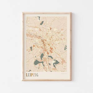 Leipzig Map Poster, Leipzig Print, Leipzig Poster, Leipzig Wall Art, Germany, Travel Gift, Boho Decor