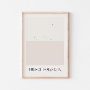 Französisch-Polynesien Karte Poster, Französisch-Polynesien Karte Poster, Französisch-Polynesien Karte Druck Minimalistische Boho Wandkunst, Französisch-Polynesien Dekor für Zuhause