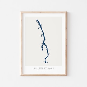 Lago Kentucky, Stampa del Lago Kentucky, Poster del Lago Kentucky, Arte del Lago Kentucky, Arte murale del Lago, Stampa della mappa del Lago, Stampa del Lago, Kentucky, Tennessee