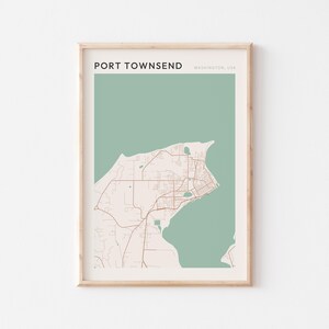 Port Townsend Karte Poster, Port Townsend Druck, Port Townsend Poster, Port Townsend Wandkunst, Washington, Reisegeschenk, minimalistischer Druck