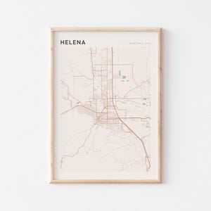 Helena Map Poster, Helena Print, Helena Poster, Helena Wall Art, Montana, Travel Gift, Scandi Decor