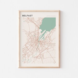 Beltz Karte Poster, Beltz Poster, Beltt Wandkunst, Beltt Falls, England, England, UK