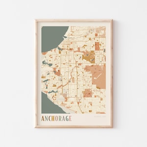 Affiche de carte de mouillage, impression de mouillage, affiche de mouillage, art mural de mouillage, Alabama, cadeau de voyage, art mural bohème, impression d'art de bureau