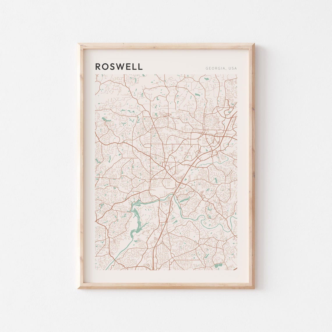 Rodwell Map Roswell Map Poster, Roswell Print, Roswell Poster, Roswell Wall Art ...