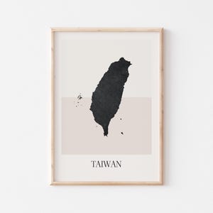 Taiwan Map Poster, Taiwan Print, Taiwan Map Print Minimalist Boho Wall Art, Taiwan Art Print Decor For Home or Gift