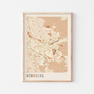Nürnberg Karte Poster, Nürnberg Karte, Nürnberg Poster, Nürnberg Wandkunst, Deutschland, Reisegeschenk, Boho Decor