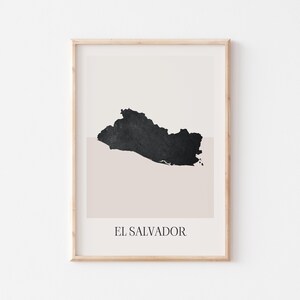 El Salvador Map Poster, El Salvador Print, El Salvador Map Print Minimalist Boho Wall Art, El Salvador Art Print Decor For Home or Gift