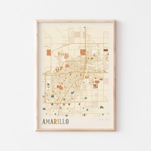 Amarillo Map Poster, Amarillo Print, Amarillo Poster, Amarillo Wall Art, Texas, Travel Gift, Boho Print