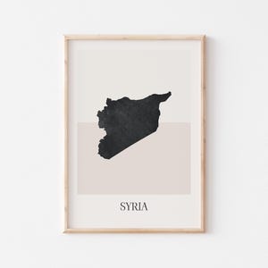 Syria Map Poster, Syria Print, Syria Map Print Minimalist Boho Wall Art, Syria Art Print Decor For Home or Gift