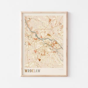 Wroclaw Map Poster, Wroclaw Print, Wroclaw Poster, Wroclaw Wall Art, Poland, Travel Gift, Boho Wall Art