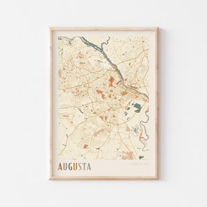 Augusta Map Poster, Augusta Print, Augusta Poster, Augusta Wall Art, Georgia, Travel Gift, Boho Print, Gift for Realtor