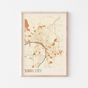 Sioux City Map Poster, Sioux City Print, Sioux City Poster, Sioux City Wall Art, Iowa, Travel Gift, Boho Print